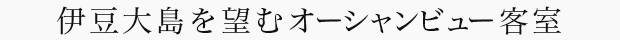 伊豆大島を望むオーシャンビュー客室